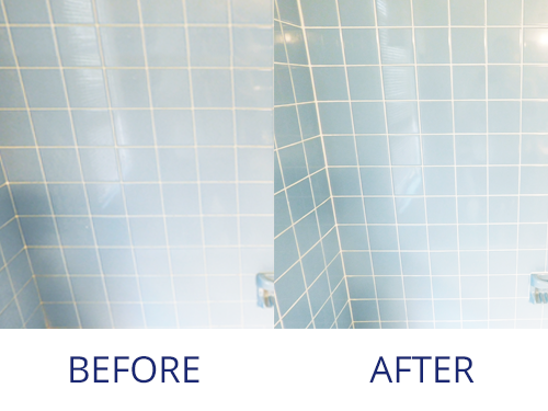 Before and after bathroom cleaning